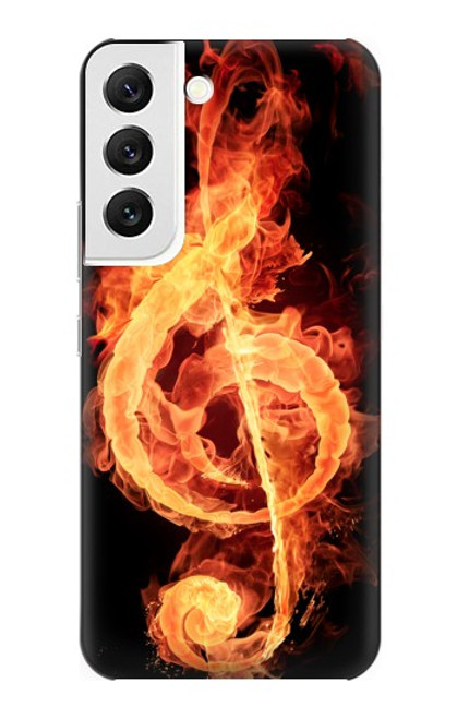 S0493 Music Note Burn Hülle Schutzhülle Taschen für Samsung Galaxy S22