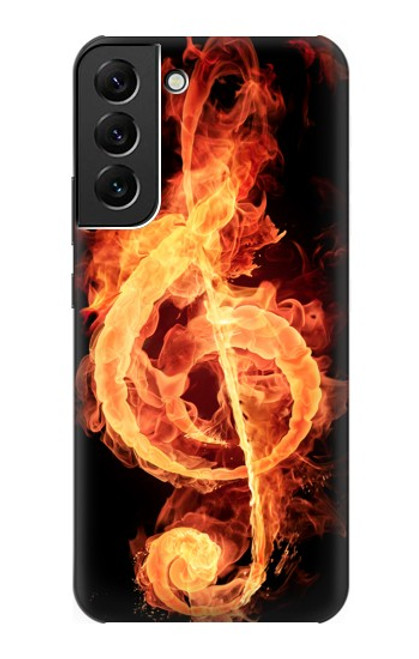 S0493 Music Note Burn Hülle Schutzhülle Taschen für Samsung Galaxy S22 Plus
