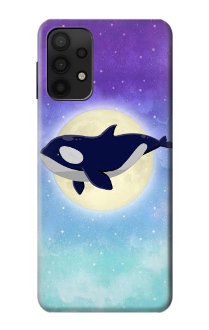 S3807 Killer Whale Orca Moon Pastel Fantasy Hülle Schutzhülle Taschen für Samsung Galaxy M32 5G