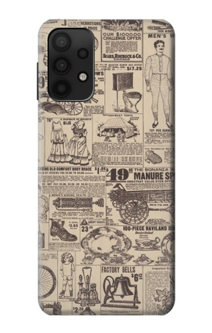 S3819 Retro Vintage Paper Hülle Schutzhülle Taschen für Samsung Galaxy M32 5G