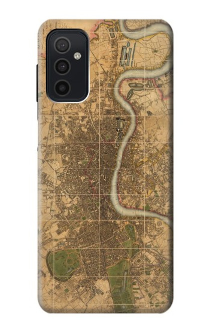 S3230 Vintage Map of London Hülle Schutzhülle Taschen für Samsung Galaxy M52 5G