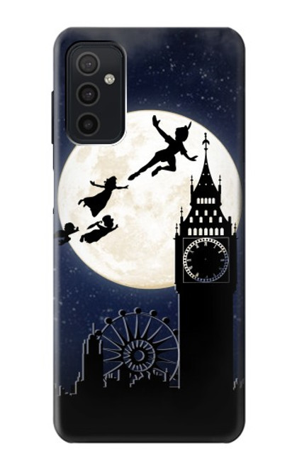 S3249 Peter Pan Fly Full Moon Night Hülle Schutzhülle Taschen für Samsung Galaxy M52 5G