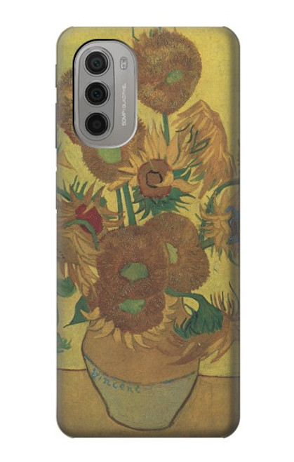 S0214 Van Gogh Vase Fifteen Sunflowers Hülle Schutzhülle Taschen für Motorola Moto G51 5G