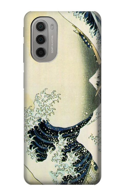 S1040 Hokusai The Great Wave of Kanagawa Hülle Schutzhülle Taschen für Motorola Moto G51 5G
