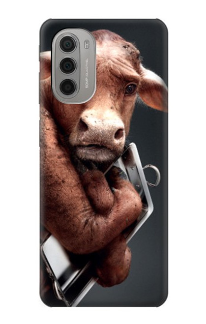 S1271 Crazy Cow Hülle Schutzhülle Taschen für Motorola Moto G51 5G