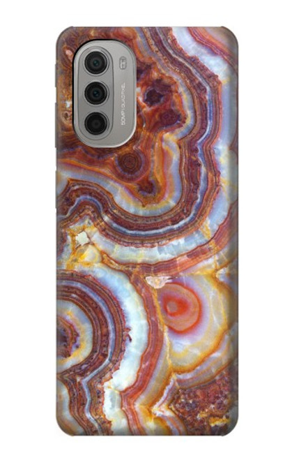 S3034 Colored Marble Texture Printed Hülle Schutzhülle Taschen für Motorola Moto G51 5G
