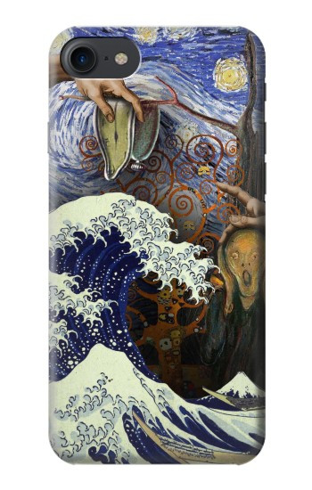 S3851 World of Art Van Gogh Hokusai Da Vinci Hülle Schutzhülle Taschen für iPhone 7, iPhone 8, iPhone SE (2020) (2022)