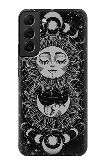 S3854 Mystical Sun Face Crescent Moon Hülle Schutzhülle Taschen für Samsung Galaxy S22 Plus