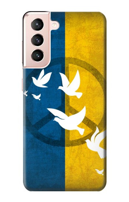 S3857 Peace Dove Ukraine Flag Hülle Schutzhülle Taschen für Samsung Galaxy S21 5G