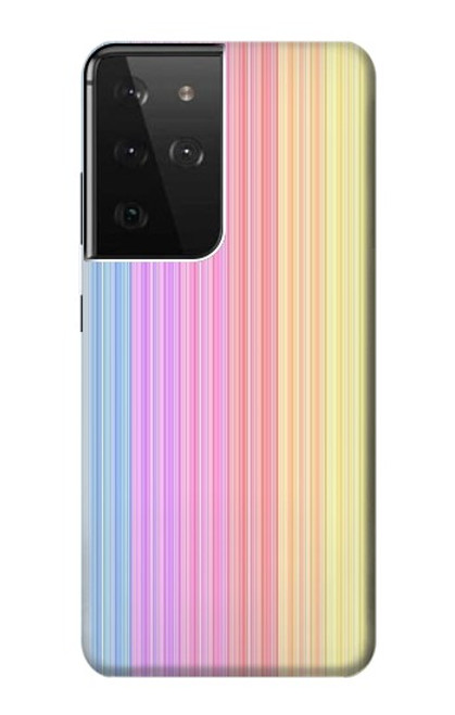 S3849 Colorful Vertical Colors Hülle Schutzhülle Taschen für Samsung Galaxy S21 Ultra 5G