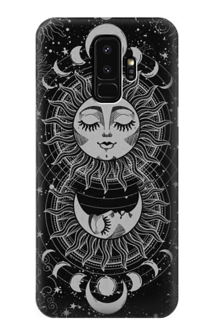S3854 Mystical Sun Face Crescent Moon Hülle Schutzhülle Taschen für Samsung Galaxy S9 Plus