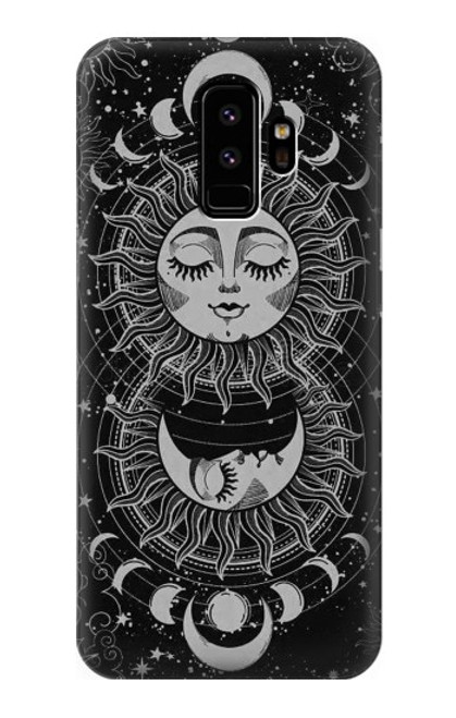 S3854 Mystical Sun Face Crescent Moon Hülle Schutzhülle Taschen für Samsung Galaxy S9