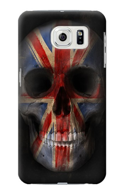 S3848 United Kingdom Flag Skull Hülle Schutzhülle Taschen für Samsung Galaxy S7 Edge