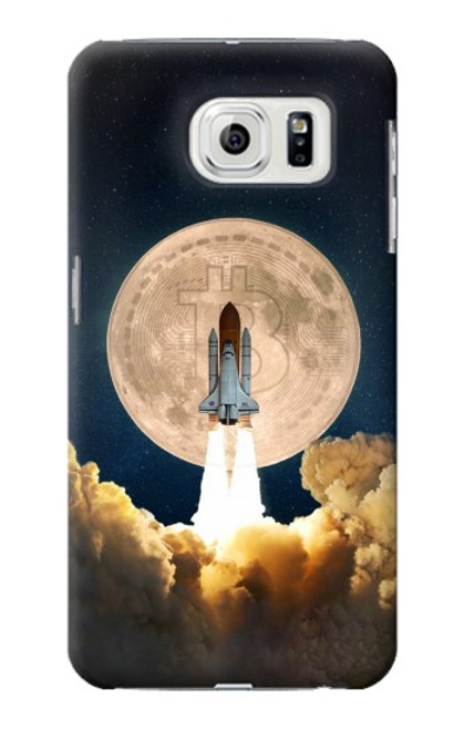 S3859 Bitcoin to the Moon Hülle Schutzhülle Taschen für Samsung Galaxy S7 Edge