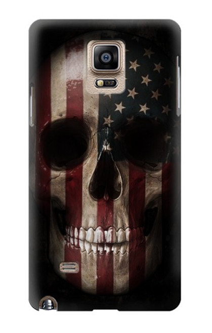 S3850 American Flag Skull Hülle Schutzhülle Taschen für Samsung Galaxy Note 4