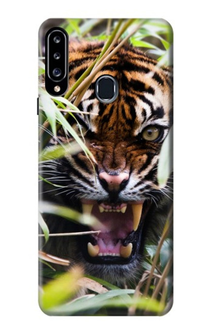 S3838 Barking Bengal Tiger Hülle Schutzhülle Taschen für Samsung Galaxy A20s