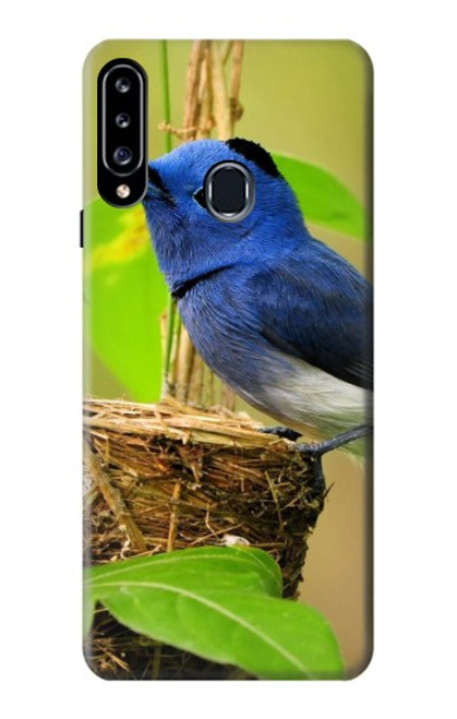 S3839 Bluebird of Happiness Blue Bird Hülle Schutzhülle Taschen für Samsung Galaxy A20s