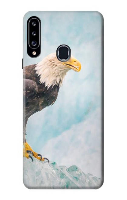 S3843 Bald Eagle On Ice Hülle Schutzhülle Taschen für Samsung Galaxy A20s