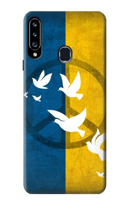 S3857 Peace Dove Ukraine Flag Hülle Schutzhülle Taschen für Samsung Galaxy A20s