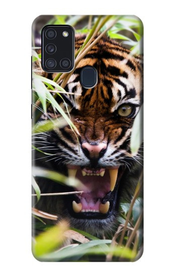 S3838 Barking Bengal Tiger Hülle Schutzhülle Taschen für Samsung Galaxy A21s