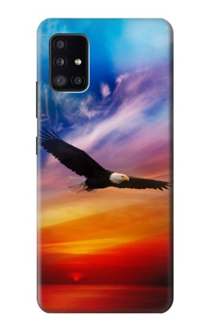 S3841 Bald Eagle Flying Colorful Sky Hülle Schutzhülle Taschen für Samsung Galaxy A41