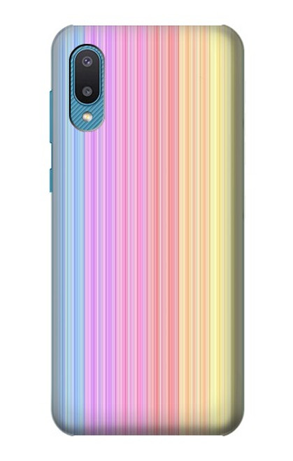 S3849 Colorful Vertical Colors Hülle Schutzhülle Taschen für Samsung Galaxy A04, Galaxy A02, M02