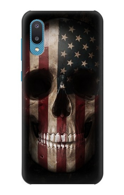 S3850 American Flag Skull Hülle Schutzhülle Taschen für Samsung Galaxy A04, Galaxy A02, M02