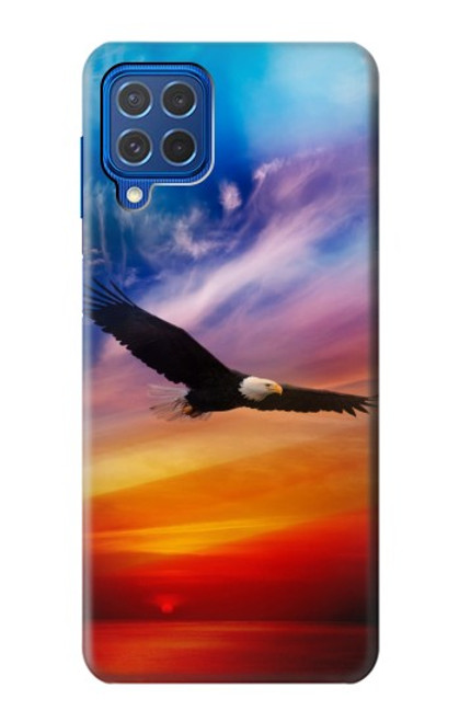 S3841 Bald Eagle Flying Colorful Sky Hülle Schutzhülle Taschen für Samsung Galaxy M62