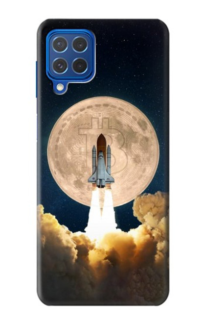 S3859 Bitcoin to the Moon Hülle Schutzhülle Taschen für Samsung Galaxy M62