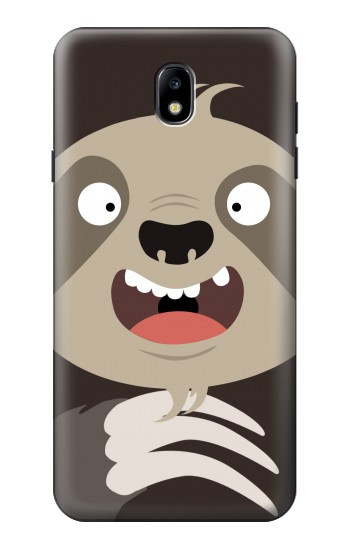 S3855 Sloth Face Cartoon Hülle Schutzhülle Taschen für Samsung Galaxy J7 (2018), J7 Aero, J7 Top, J7 Aura, J7 Crown, J7 Refine, J7 Eon, J7 V 2nd Gen, J7 Star