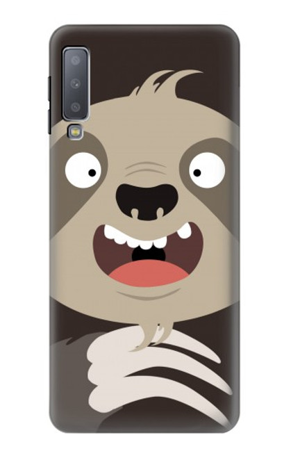 S3855 Sloth Face Cartoon Hülle Schutzhülle Taschen für Samsung Galaxy A7 (2018)