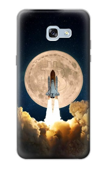S3859 Bitcoin to the Moon Hülle Schutzhülle Taschen für Samsung Galaxy A5 (2017)