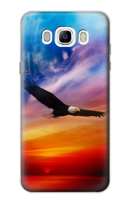 S3841 Bald Eagle Flying Colorful Sky Hülle Schutzhülle Taschen für Samsung Galaxy J7 (2016)