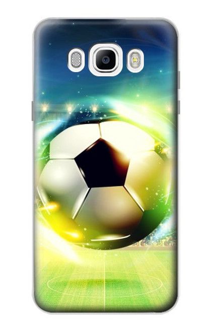 S3844 Glowing Football Soccer Ball Hülle Schutzhülle Taschen für Samsung Galaxy J7 (2016)