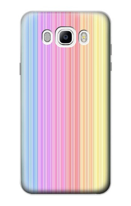 S3849 Colorful Vertical Colors Hülle Schutzhülle Taschen für Samsung Galaxy J7 (2016)