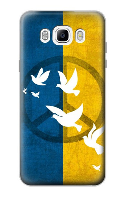 S3857 Peace Dove Ukraine Flag Hülle Schutzhülle Taschen für Samsung Galaxy J7 (2016)