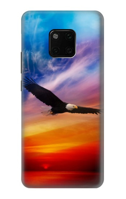 S3841 Bald Eagle Flying Colorful Sky Hülle Schutzhülle Taschen für Huawei Mate 20 Pro