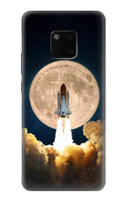 S3859 Bitcoin to the Moon Hülle Schutzhülle Taschen für Huawei Mate 20 Pro