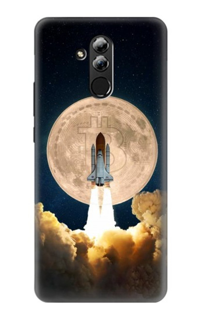 S3859 Bitcoin to the Moon Hülle Schutzhülle Taschen für Huawei Mate 20 lite