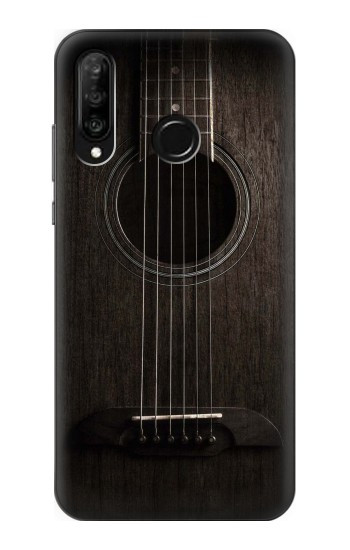 S3834 Old Woods Black Guitar Hülle Schutzhülle Taschen für Huawei P30 lite