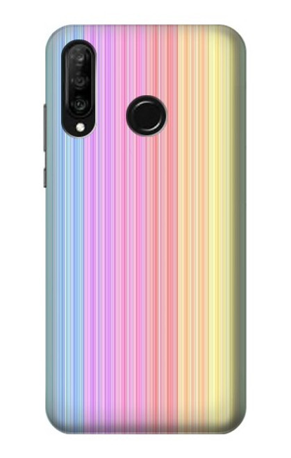 S3849 Colorful Vertical Colors Hülle Schutzhülle Taschen für Huawei P30 lite