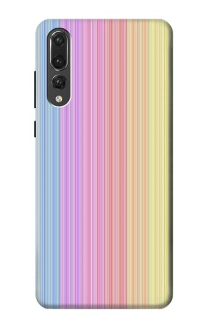 S3849 Colorful Vertical Colors Hülle Schutzhülle Taschen für Huawei P20 Pro