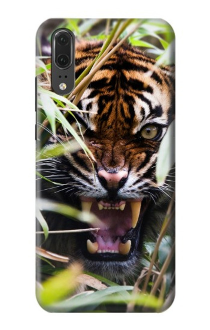S3838 Barking Bengal Tiger Hülle Schutzhülle Taschen für Huawei P20
