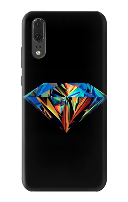 S3842 Abstract Colorful Diamond Hülle Schutzhülle Taschen für Huawei P20