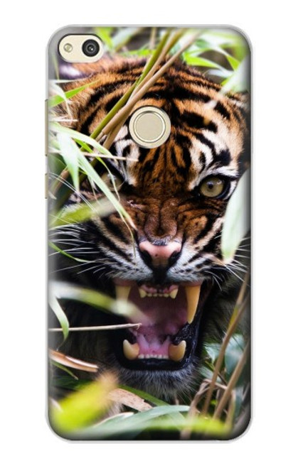S3838 Barking Bengal Tiger Hülle Schutzhülle Taschen für Huawei P8 Lite (2017)