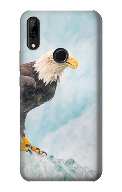 S3843 Bald Eagle On Ice Hülle Schutzhülle Taschen für Huawei P Smart Z, Y9 Prime 2019