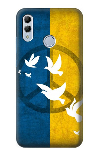 S3857 Peace Dove Ukraine Flag Hülle Schutzhülle Taschen für Huawei Honor 10 Lite, Huawei P Smart 2019