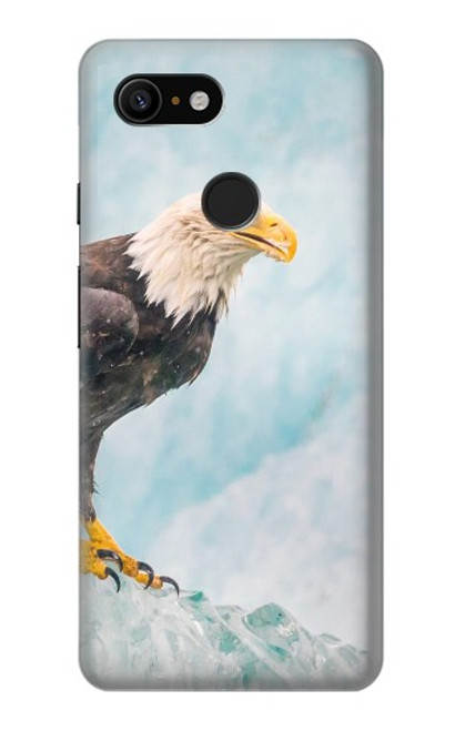 S3843 Bald Eagle On Ice Hülle Schutzhülle Taschen für Google Pixel 3