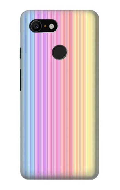 S3849 Colorful Vertical Colors Hülle Schutzhülle Taschen für Google Pixel 3