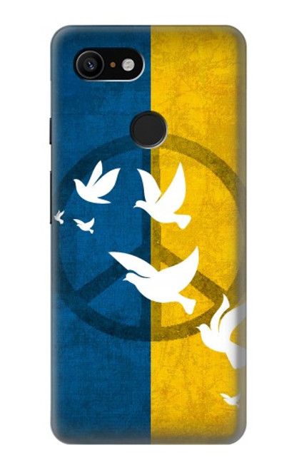S3857 Peace Dove Ukraine Flag Hülle Schutzhülle Taschen für Google Pixel 3